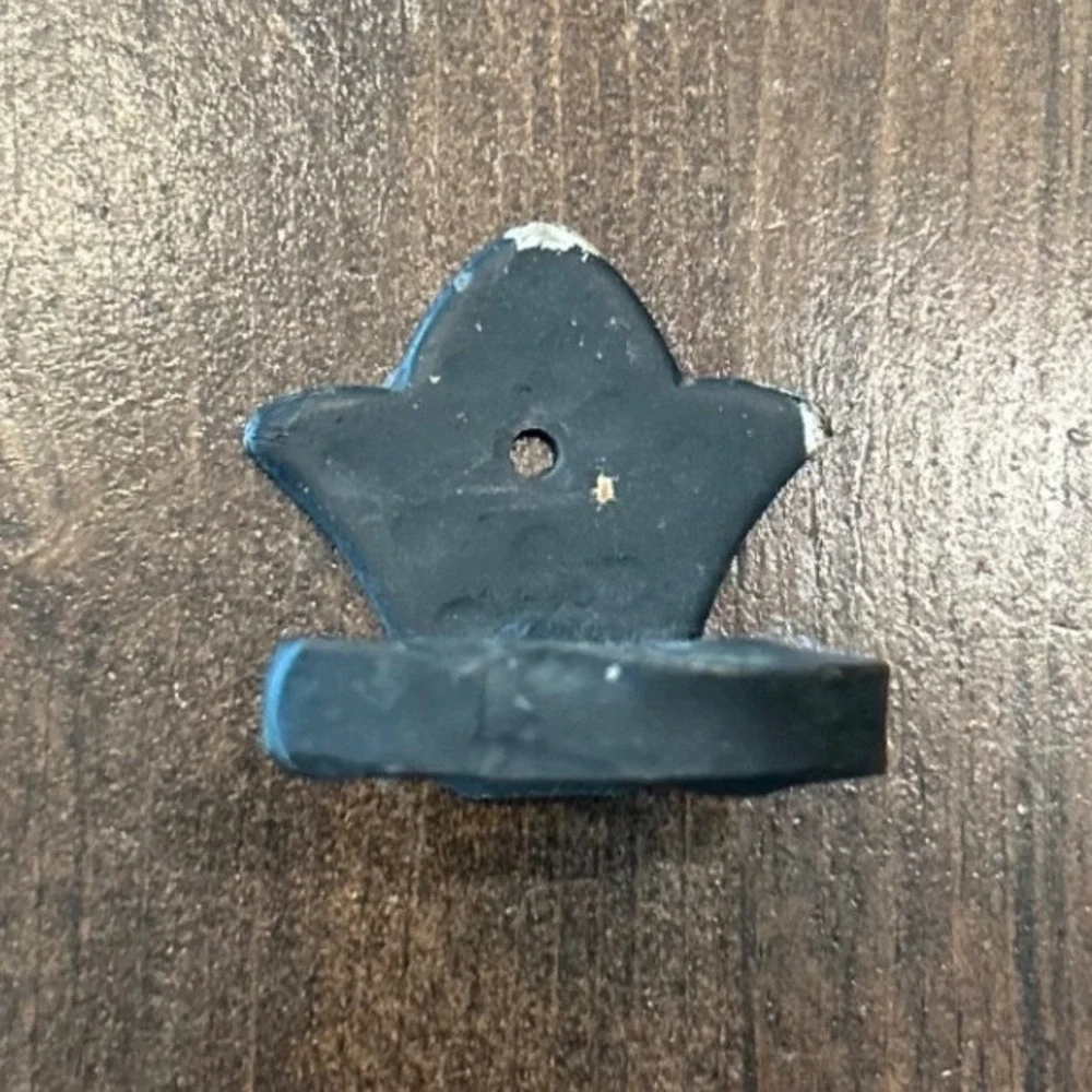 Antique Vintage Wrought Iron Wall Hook Black Rustic Hand Forged Fleur Farmhouse